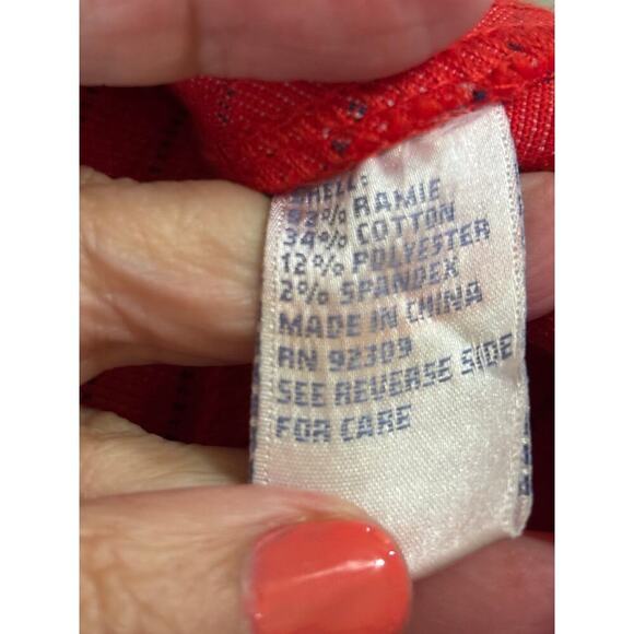 DG2 red denim pinstripe shirtdress, NWT, Americana, western, utility, bold - Picture 8 of 9